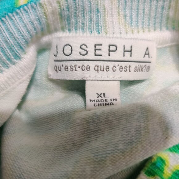 Joseph A XL Turquoise Green Abstract Animal Print Sleeveless Scoop Neck Knit Top - Picture 7 of 10